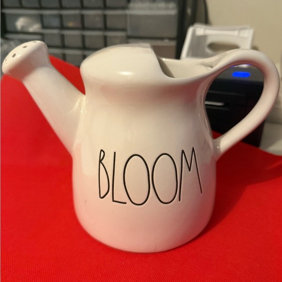 Rae Dunn "Bloom" Artisan Collection Ceramic Watering Can 6" Tall - Picture 1 of 4
